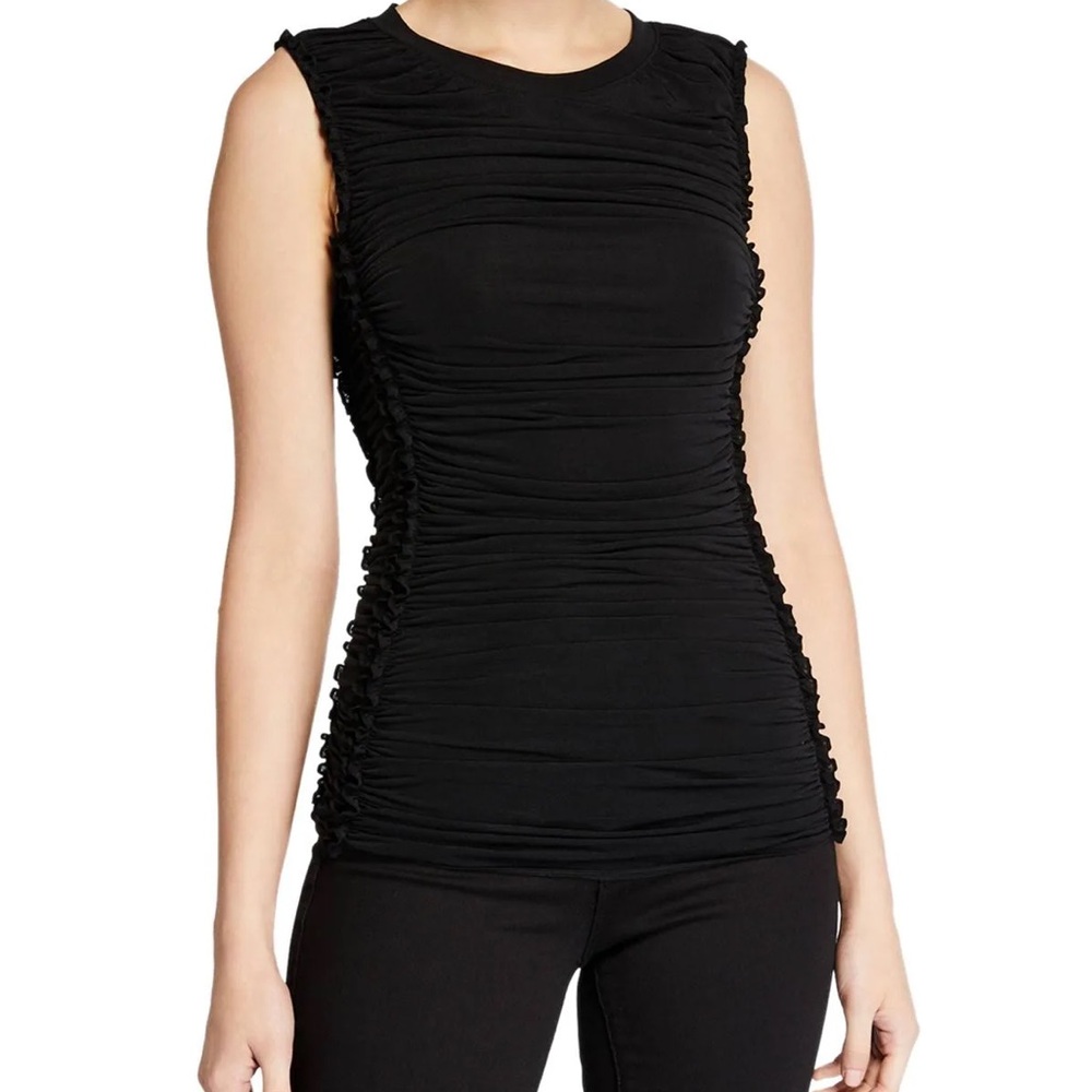 Kobi Halperin sariyah Black Ruched Tank Top